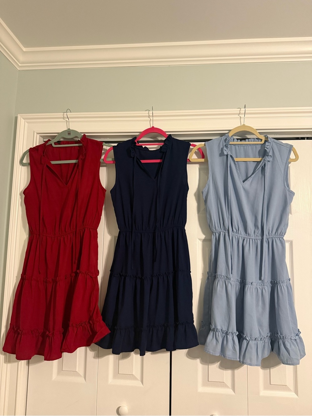 Lot of 3 Cupshe Ruffled Tie Neck mini dress